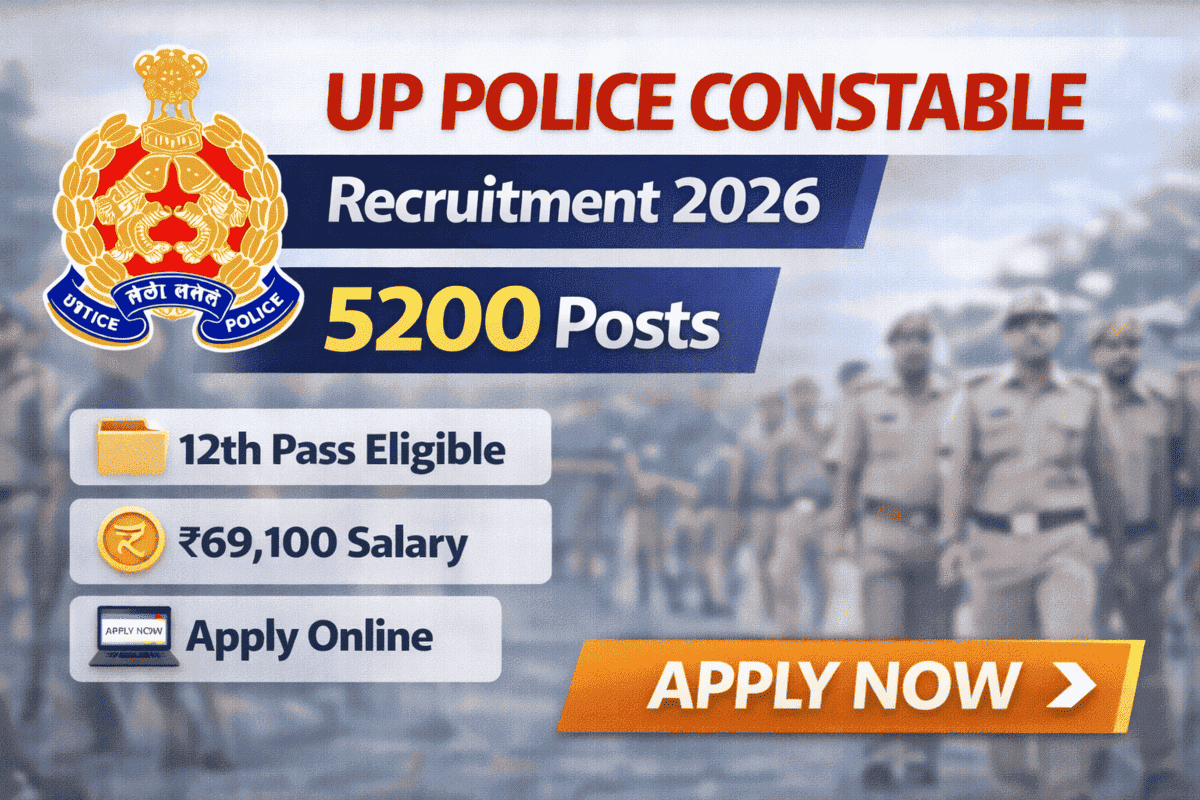 UP Police Constable Recruitment 2026: 5200 Posts, Apply Online, Full Details – Apply Online 2026 | MyGovUpdates