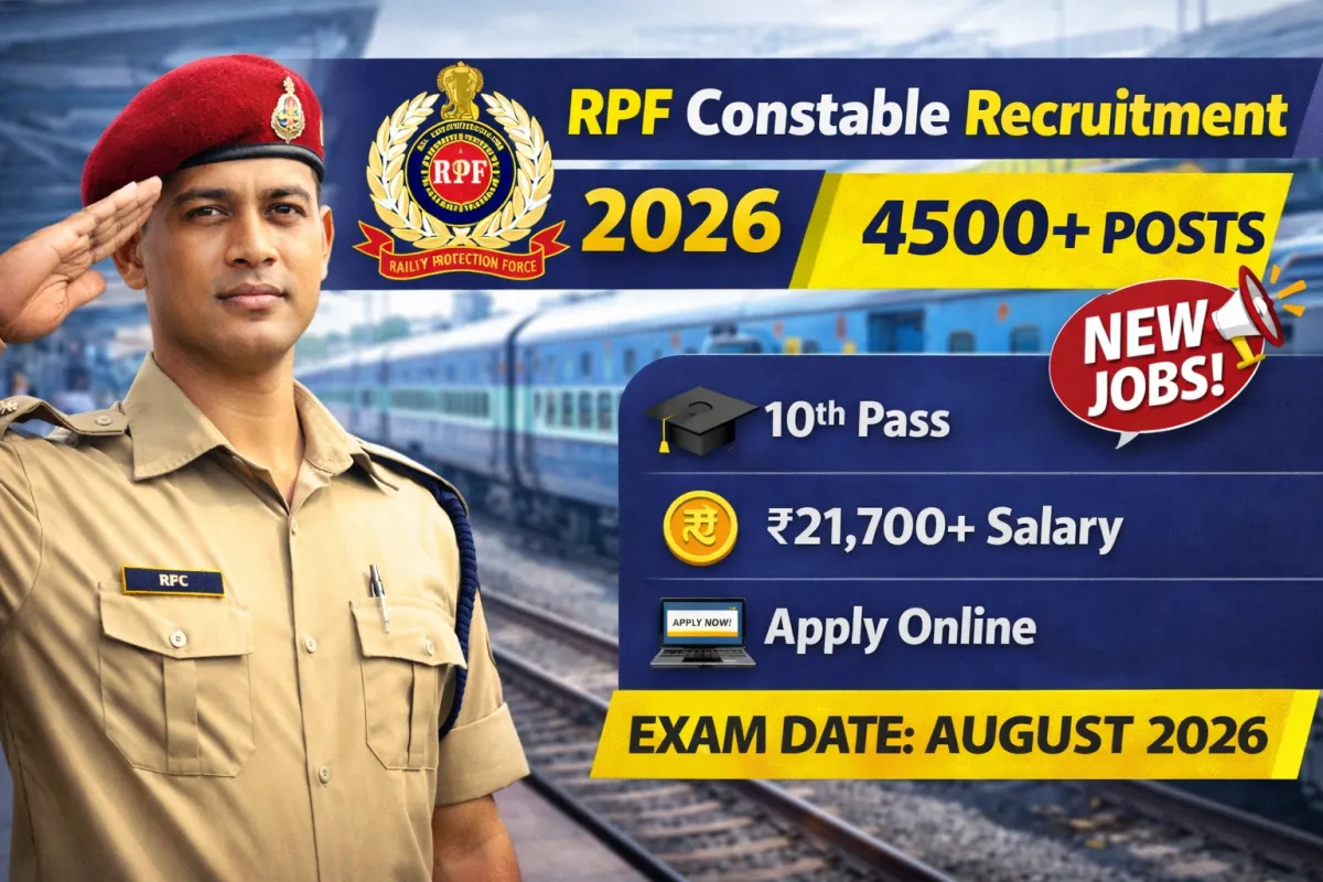 Railway RPF Constable Recruitment 2026 – Apply Online for 4500+ Posts, Eligibility, Exam Date – Apply Online 2026 | MyGovUpdates
