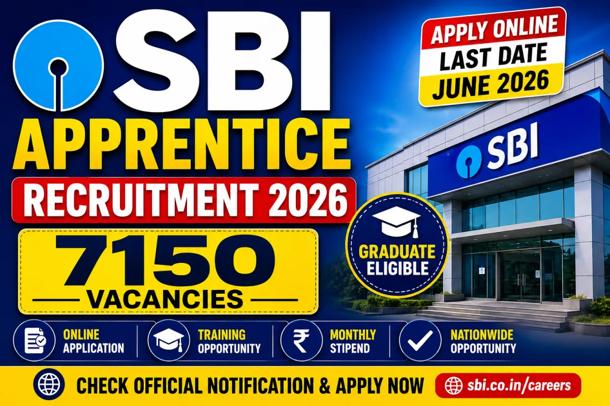 SBI Apprentice Recruitment 2026: 7150 Vacancies Announced, Check Eligibility, Salary, Last Date & Apply Online – Apply Online 2026 | MyGovUpdates